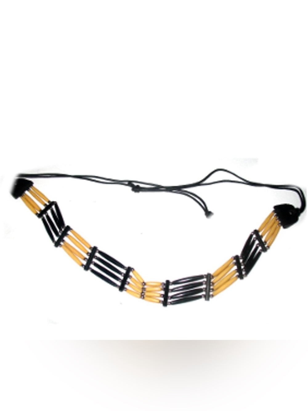 Brown Black ChokerThin Buffalo Bone Geronimo Regalia Pow Wow Indian Native